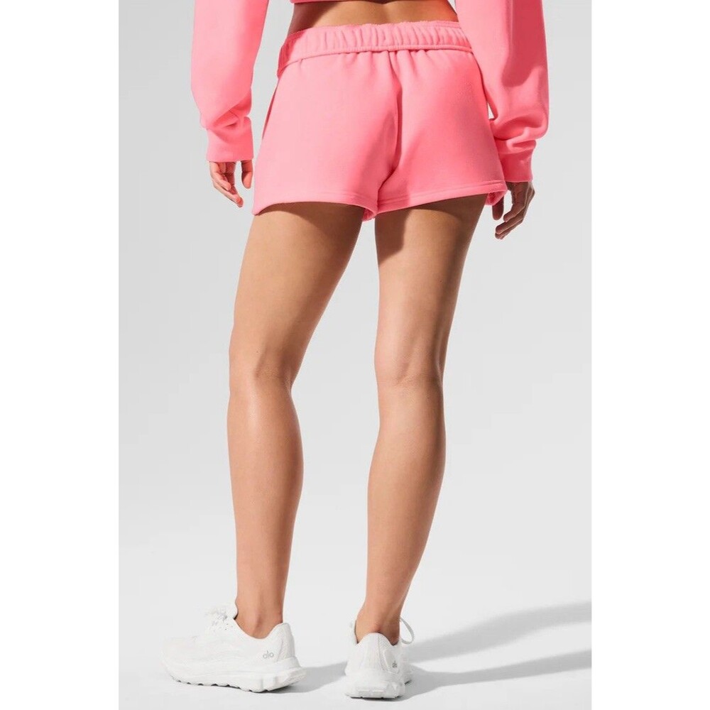Alo Yoga Accolade Shorts Neon Bubblegum Size S SMALL New flaw - Picture 2 of 7